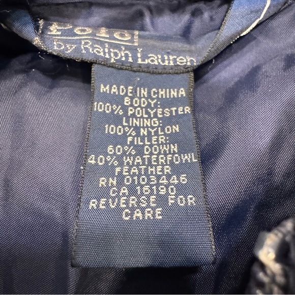 POLO RALPH LAUREN Boys Navy BLUE PUFFER DOWN JACKET YOUTH SIZE 6 - Picture 2 of 9